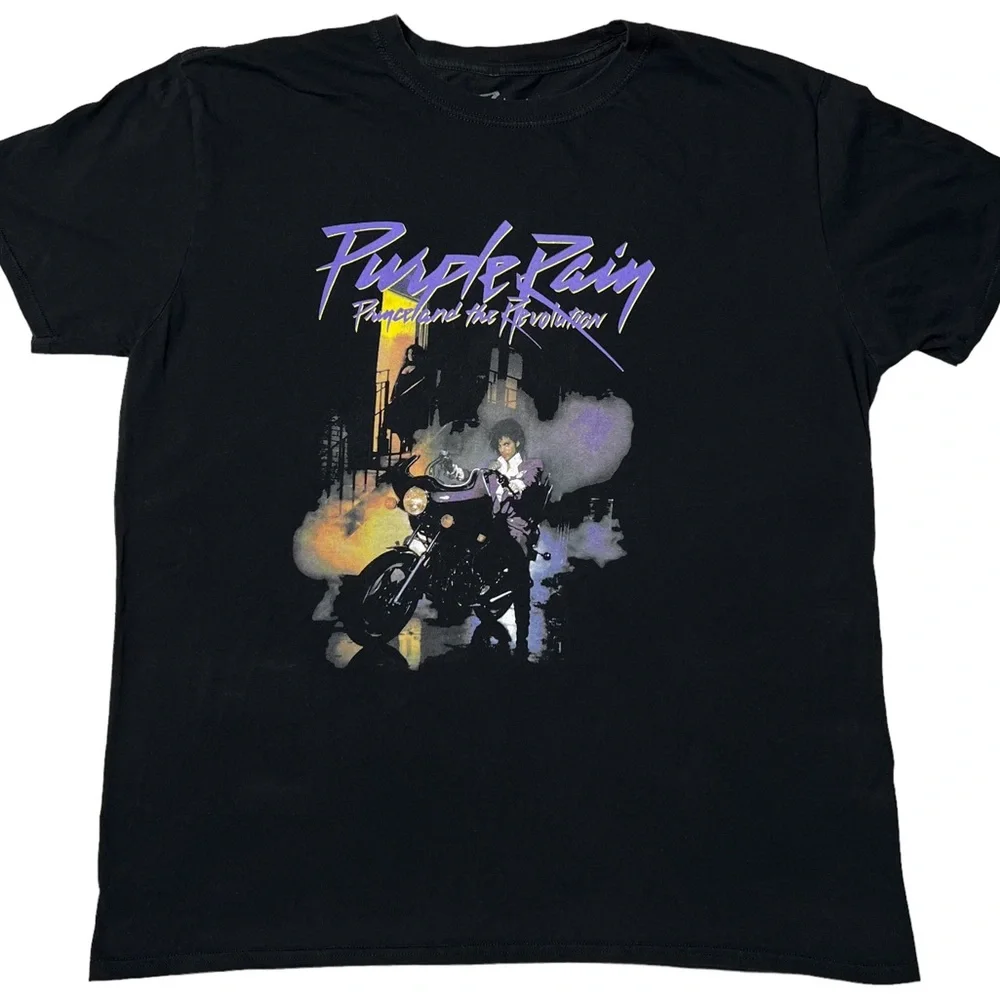 Prince Official Purple Rain Graphic T-Shirt Black Unisex Sz XL/XXL - Picture 1 of 4